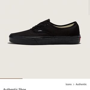 Vans Men's All-Black Authentic Sneakers